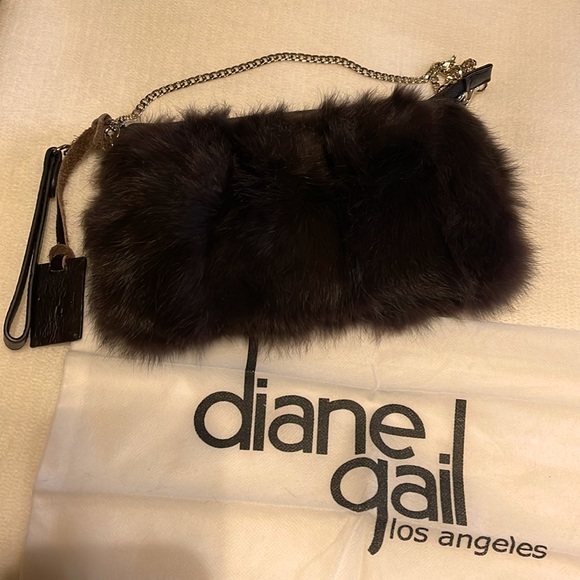 Diane Gail Handbags - Diane Gail Authentic Rabbit Hair Clutch